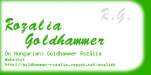 rozalia goldhammer business card